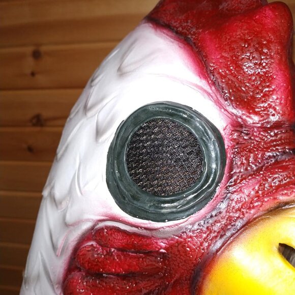 Latex Rooster Head/Hotline Miami Jacket Mask - Picture 4 of 5